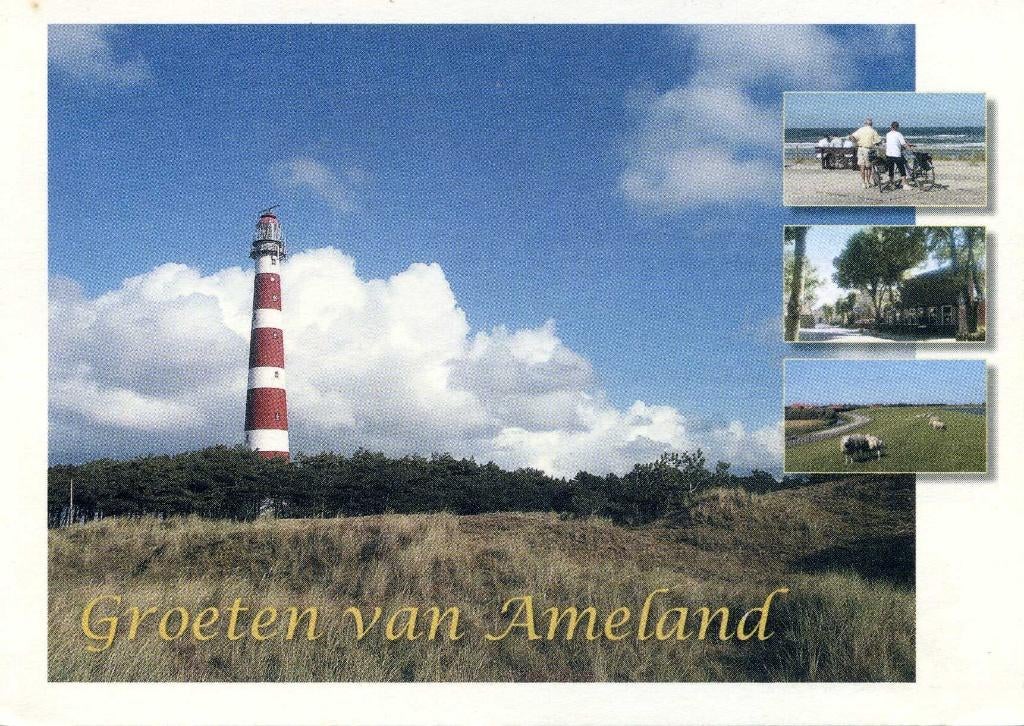 AnsichtKaart: Groeten van Ameland, Ophalen of Verzenden, Gelopen, Waddeneilanden