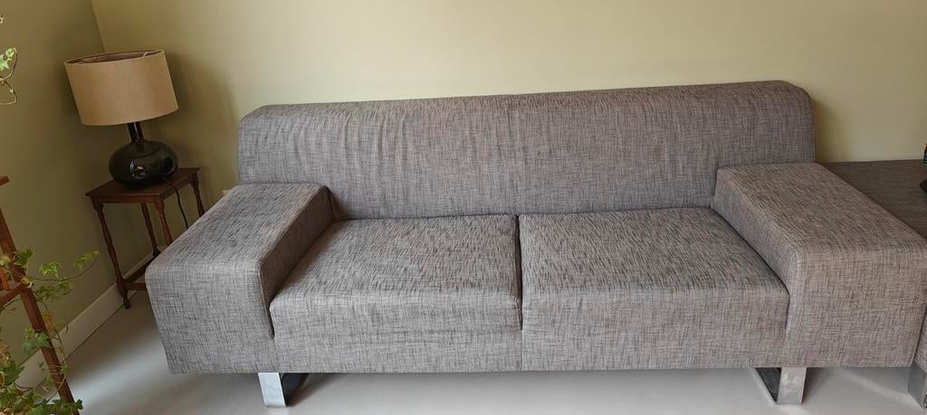 Goossens bank 2,5 zits + hocker 1x1m, Ophalen, Gebruikt, Overige maten, Minder dan 75 cm