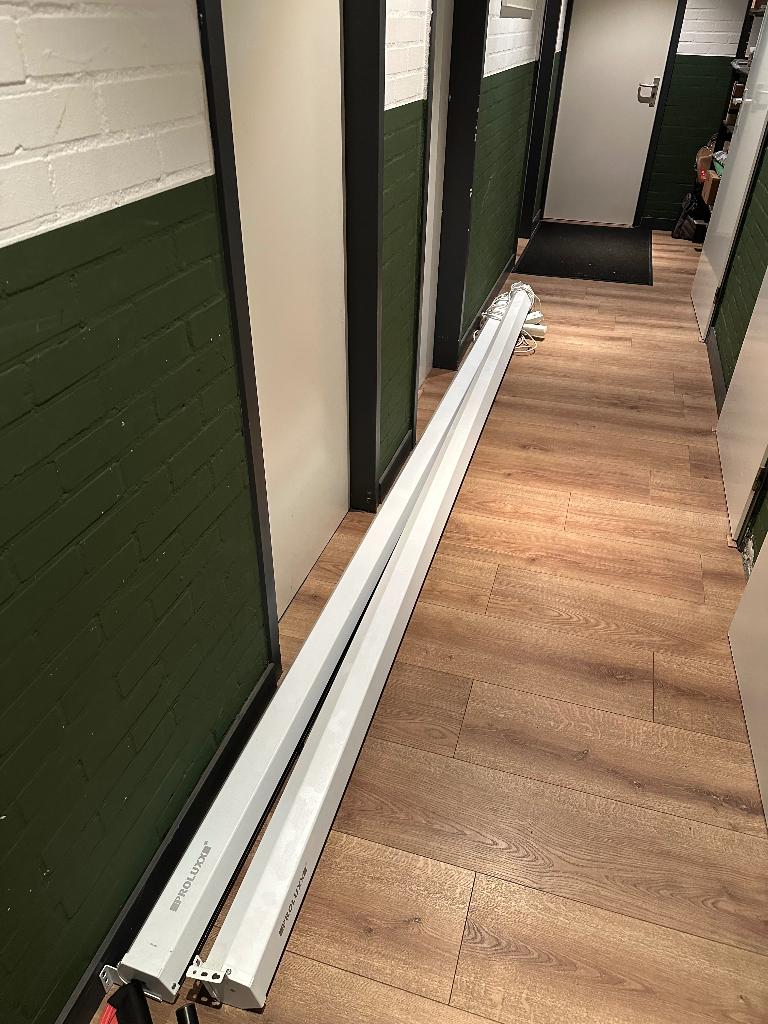 Proluxx projectiescherm, Audio, Tv en Foto, Projectieschermen, Ophalen, Elektrisch, Gebruikt