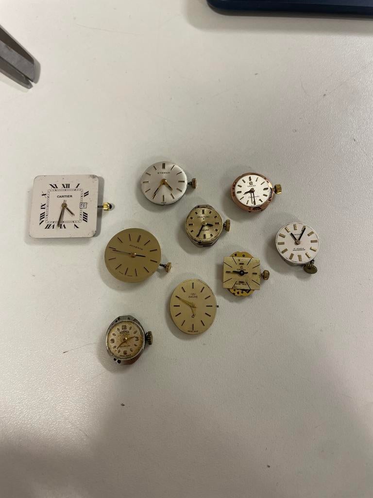 Partij vintage Zwitserse horloge uurwerken, Overige merken, Overige materialen, Polshorloge, 1960 of later