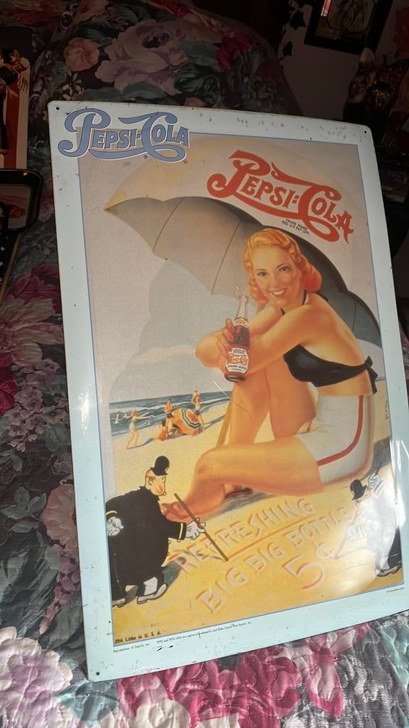 Pepsi Cola, Ophalen of Verzenden, Zo goed als nieuw, Reclamebord