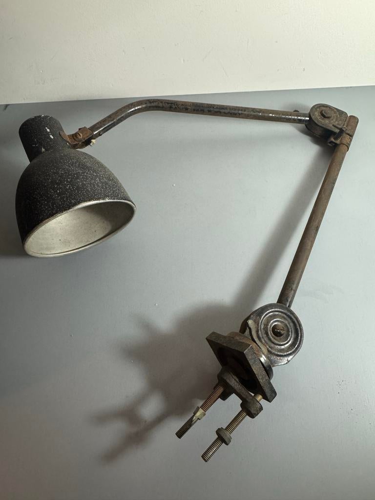 Oude vintage industriële werklamp (zonder fitting/draad), Ophalen of Verzenden