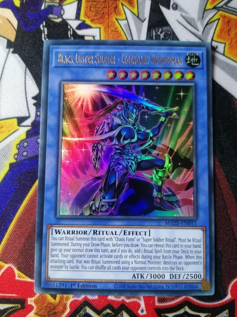 Black Luster Soldier Legendary Swordsman - Ultra Rare MAZE, Hobby en Vrije tijd, Verzamelkaartspellen | Yu-gi-Oh!, Ophalen of Verzenden