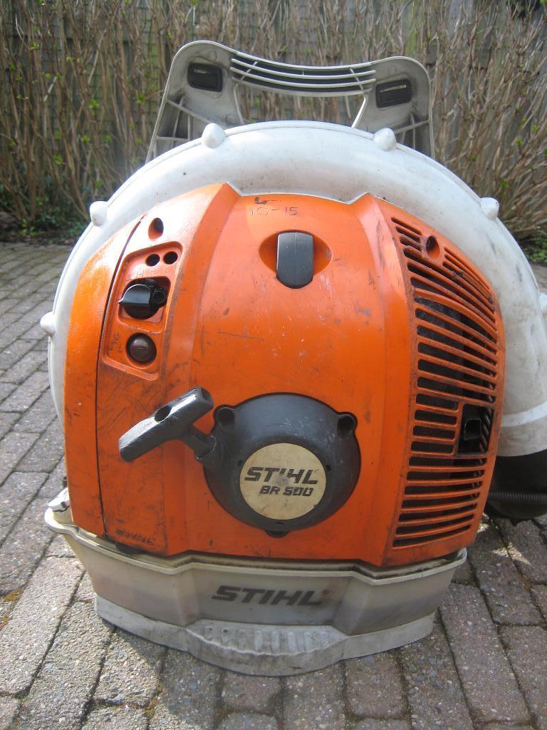 Stihl BR500 Bladblazer Ruggedragen Benzine 4-Mix, Tuin en Terras, Bladblazers, Gebruikt, Ruggedragen, Benzine, Ophalen