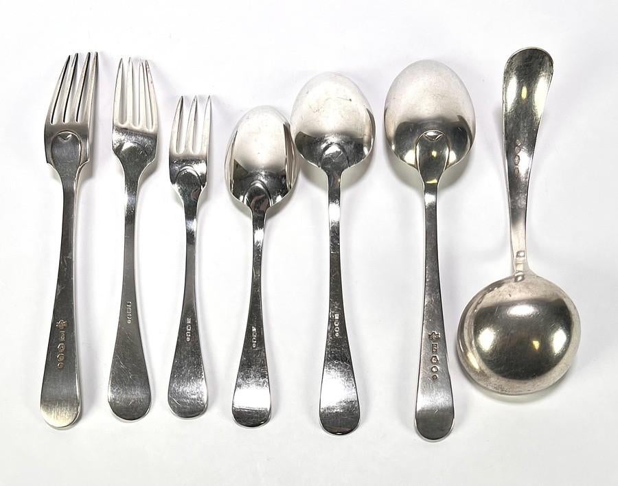 1370. Zilveren bestek - Haags lofje, 19e/20e eeuw, Ophalen of Verzenden