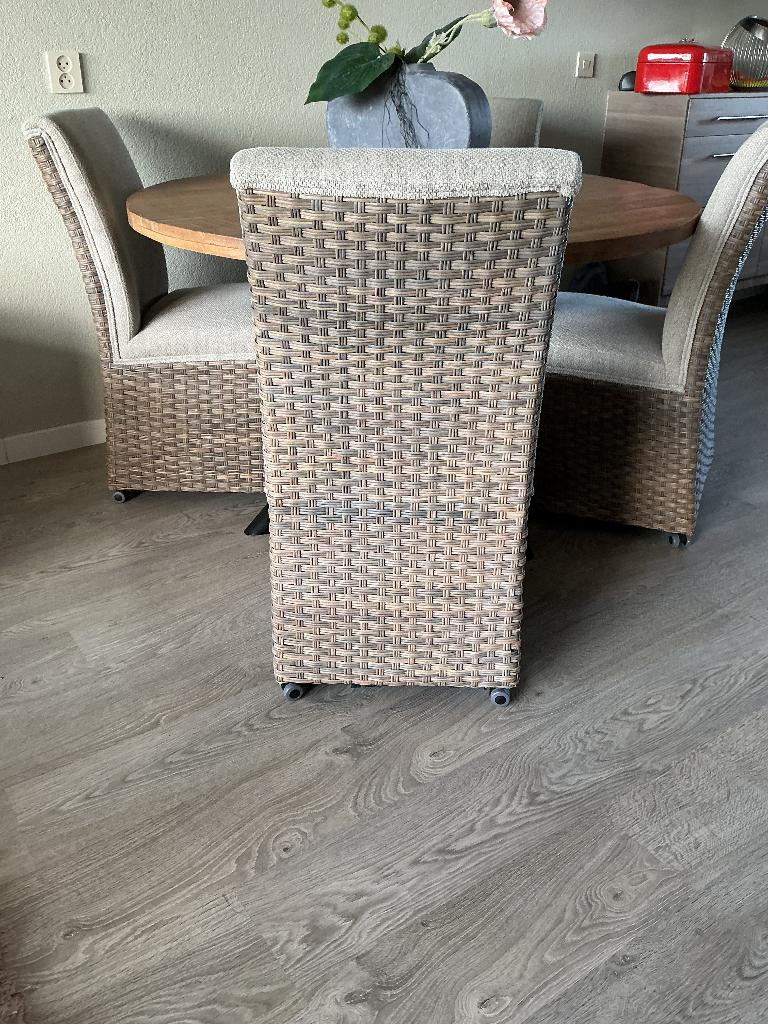 Te Koop aangeboden Eetkamerstoelen, Ophalen, Gebruikt, Overige kleuren, Stof