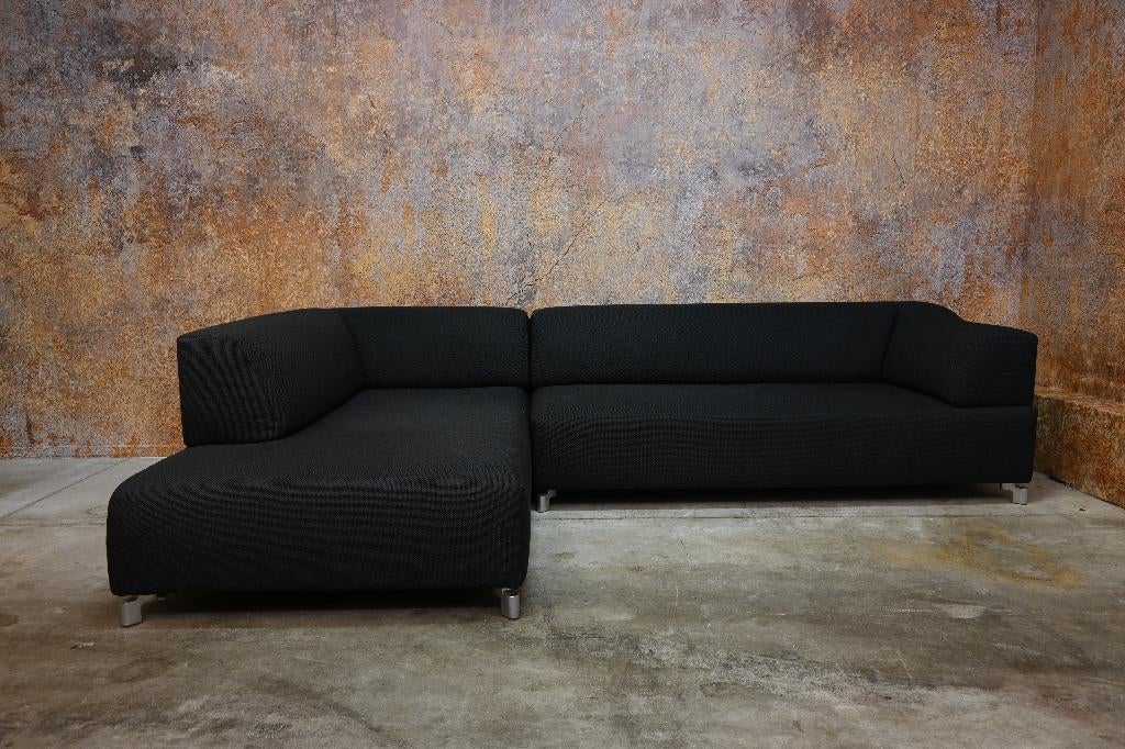 NIEUWbeklede grijze stoffen Leolux Faya Lobi design hoekbank, 250 tot 300 cm, Leolux, Leolux, Hoekbank