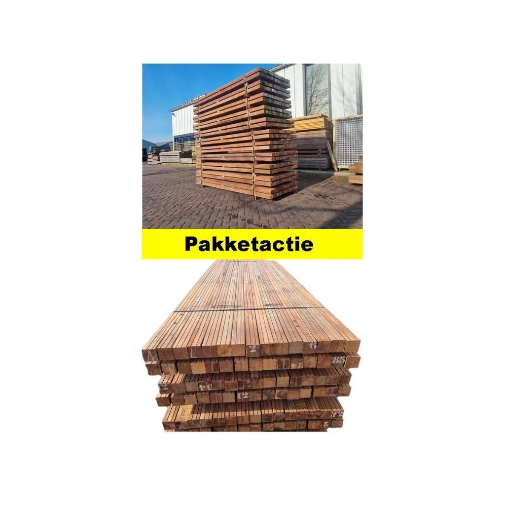 Pakketactie 30 hardhouten palen 2.70 m lang - nr: HB21, Ophalen, Palen, Nieuw, Hardhout