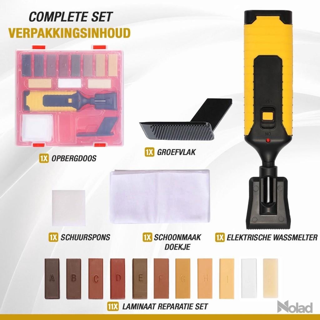 Laminaat Reparatieset - 11 kleuren hard wax staven, Theodoor Colenbranderhof 9, 3059LC Rotterdam, Nederland, 50 tot 150 cm, Info@currentcomponents.nl