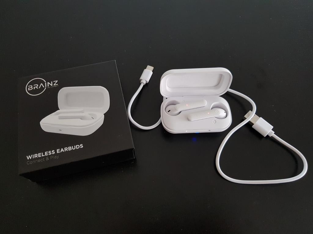 Brainz wireless earbuds h05 wit oortjes, Ophalen of Verzenden, Zo goed als nieuw