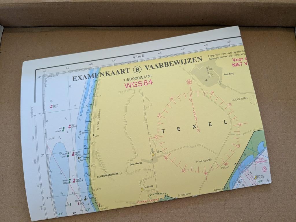 Examenkaart B Vaarbewijzen Texel WGS84, Overige merken, Nieuw, Ophalen of Verzenden, Europa