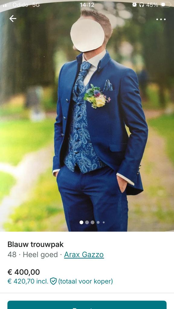 Trouwpak, Arax Gazzo, Ophalen of Verzenden, Zo goed als nieuw, Overige kleuren, Trouwpak