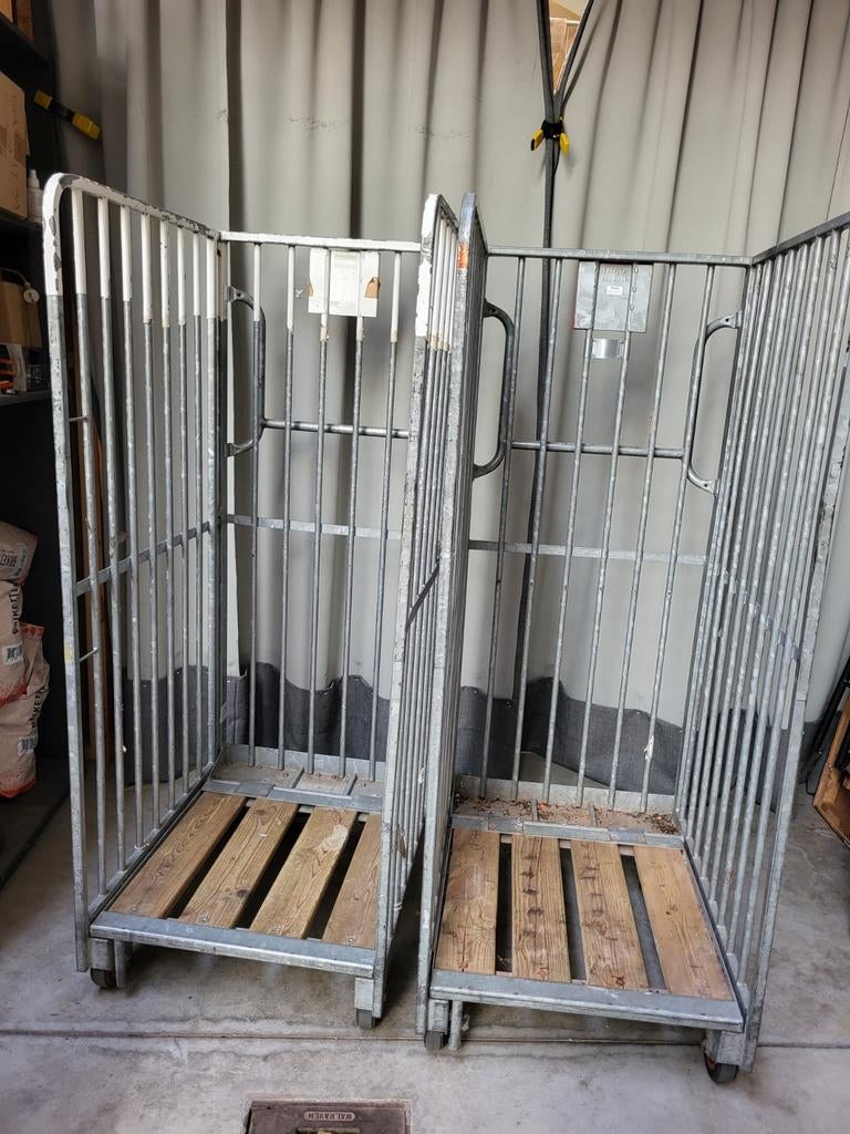 2 karren (postkarren), Doe-het-zelf en Verbouw, Transportwagens, 100 liter of meer, Ophalen, Gebruikt, Transportkar