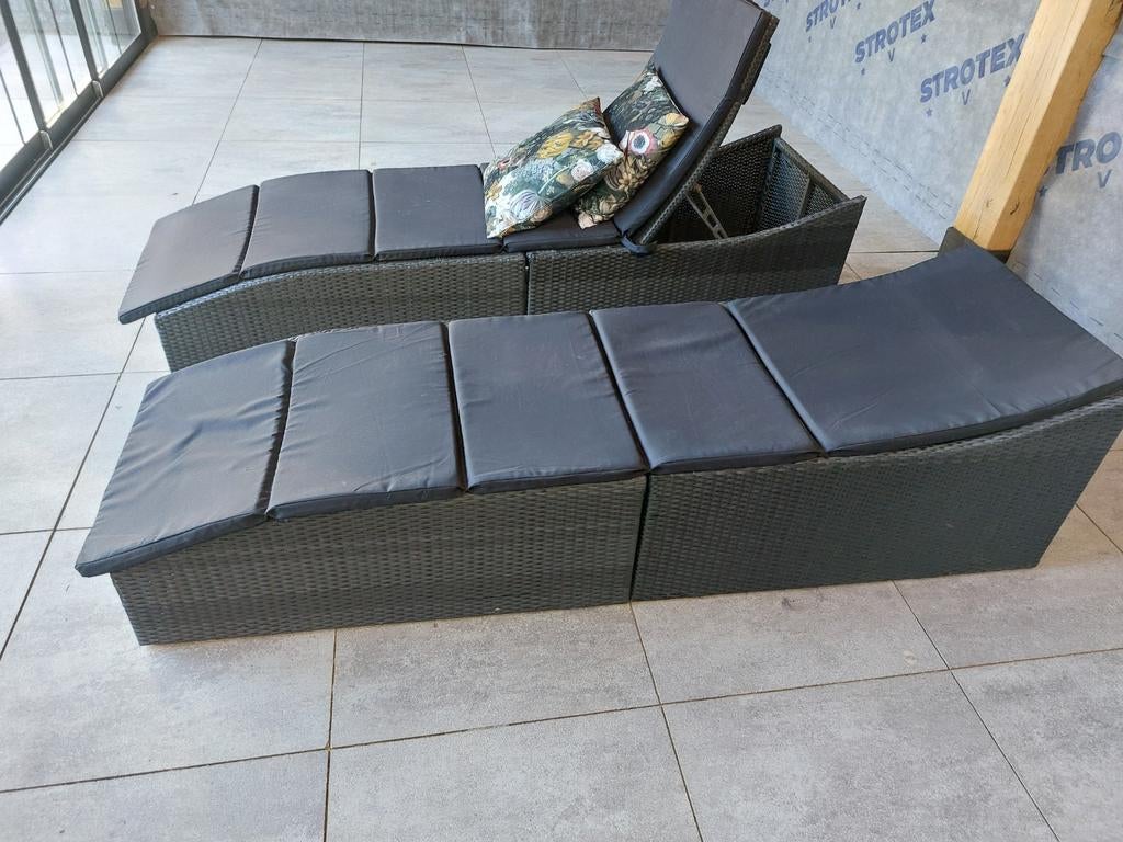 2x ligbed, Ophalen of Verzenden, Zo goed als nieuw