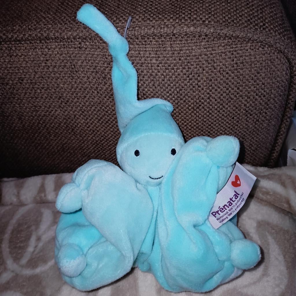 Prenatal blauw groenig spookje knuffel., Prénatal, Overige typen, Blauw, Ophalen of Verzenden