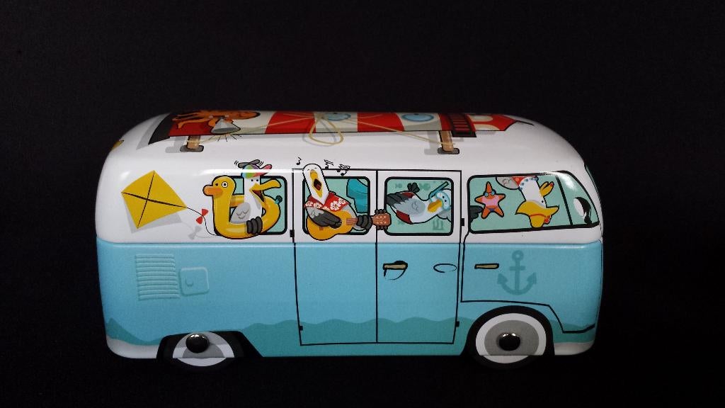 VW-bus Verzamelblik / KOEKBLIK Christian Delorme <> STRAND, Ophalen of Verzenden