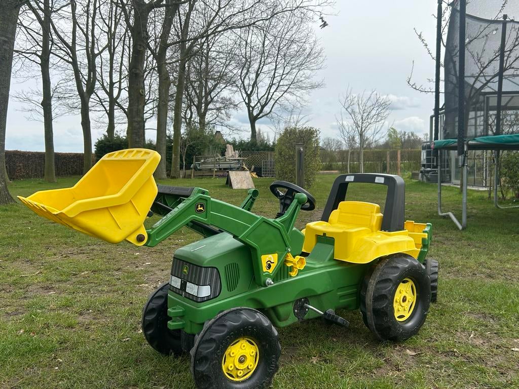 John Deere traptrekker met voorlader en aanhanger, Kinderen en Baby's, Speelgoed | Buiten | Voertuigen en Loopfietsen, Ophalen