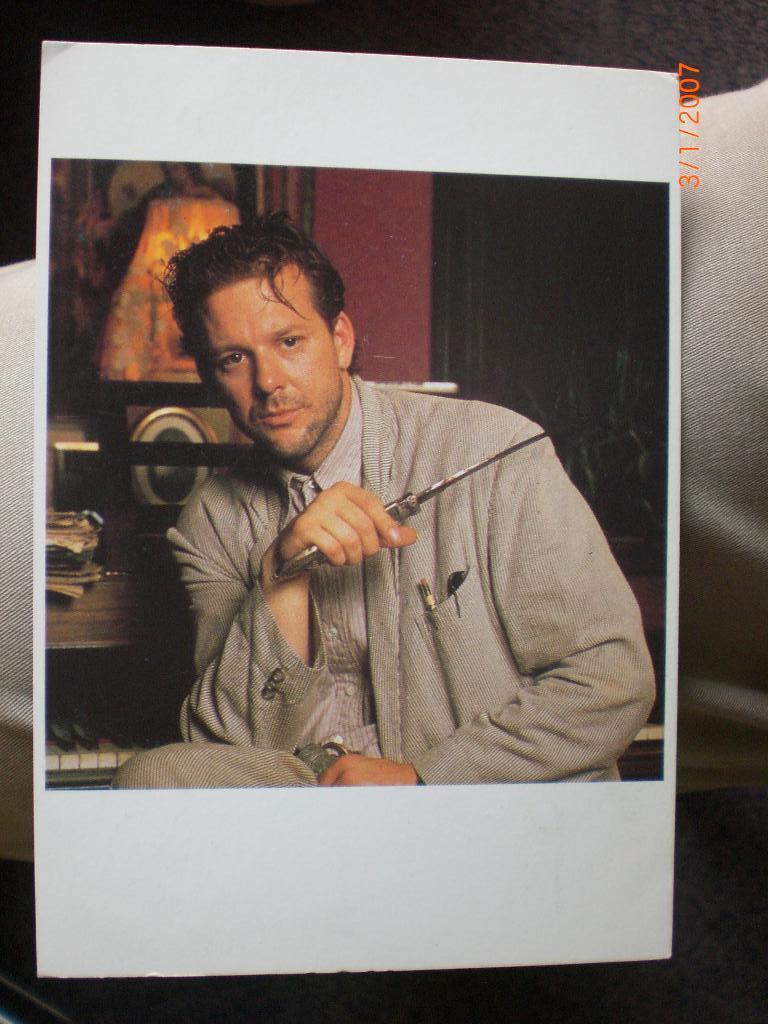 kaart Mickey Rourke, Ophalen of Verzenden, 1980 tot heden, Gelopen, Sterren en Beroemdheden