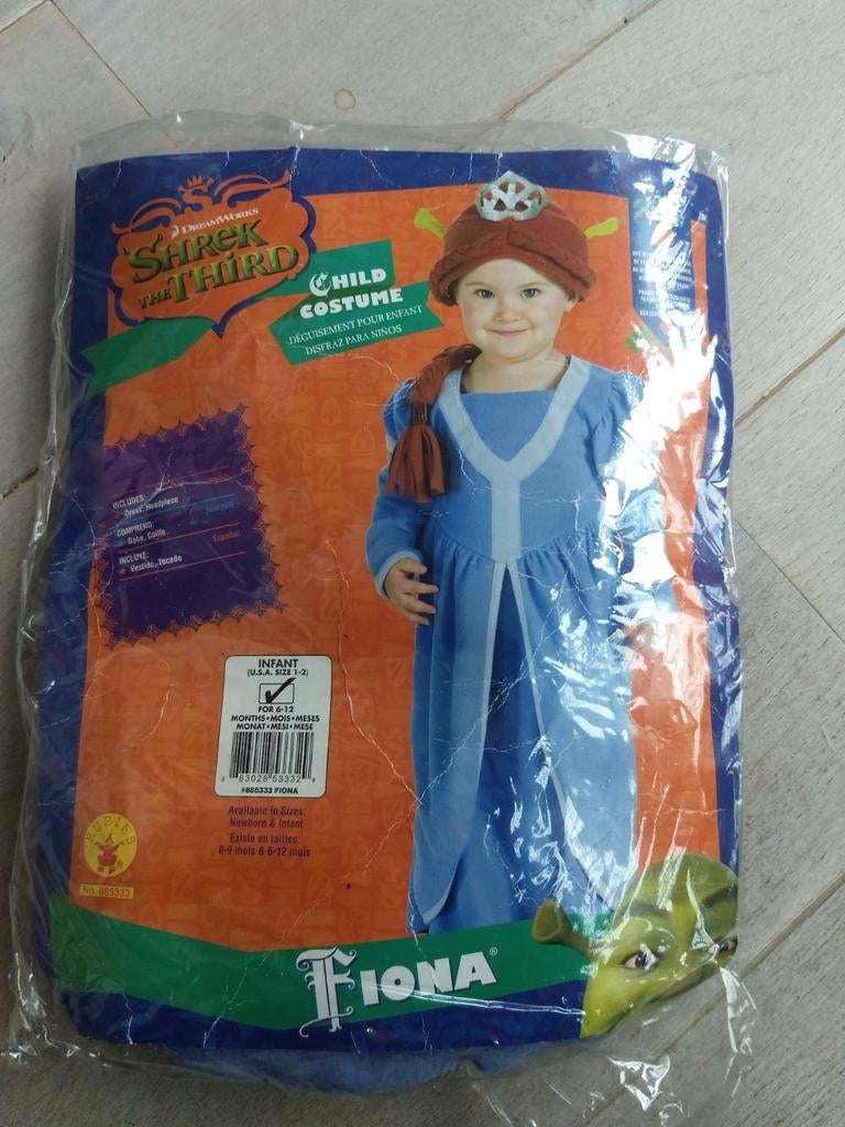 Nieuw Fiona Carnavalspak Shrek the Third - Maat 6-12 maanden, Ophalen of Verzenden, Nieuw, 104 of kleiner, Jongen of Meisje