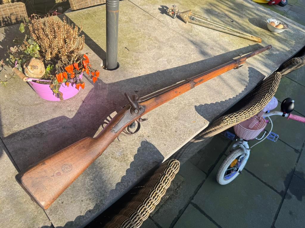 Antieke voorlaad geweer, Antiek en Kunst, Antiek | Overige Antiek, Ophalen of Verzenden