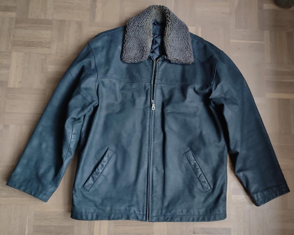 Vintage Leren Jas - Stijlvol en Tijdloos,  Maat M, Onbekend, Maat 48/50 (M), Zwart, Ophalen of Verzenden