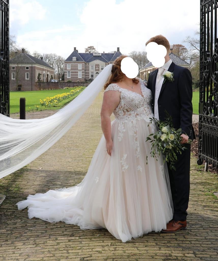 Très chic trouwjurk maat 50 52, Kleding | Dames, Très chic, Ophalen of Verzenden, Zo goed als nieuw, Trouwjurk