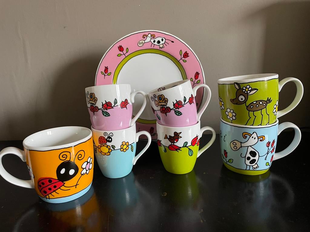 Douwe Egberts Babette Harms servies, Huis en Inrichting, Keuken | Servies, Ophalen of Verzenden, Zo goed als nieuw, Bord(en), Overige stijlen