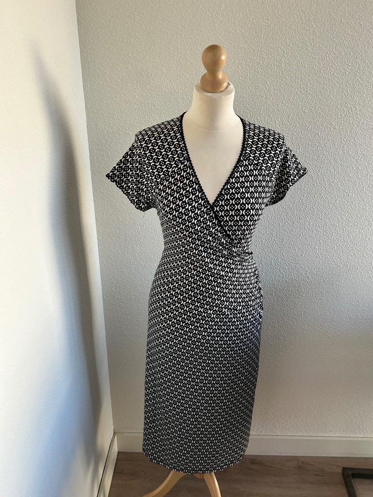 King Louie maat L zwart wit crossdress jurk 2690, Zwart, Maat 42/44 (L), Ophalen of Verzenden, Zo goed als nieuw