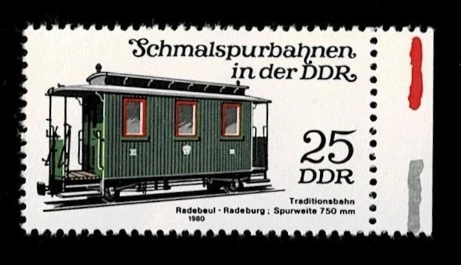 postzegel 2222 DDR trein, Postzegels en Munten, Postzegels | Europa | Duitsland, Ophalen of Verzenden, DDR, Postfris