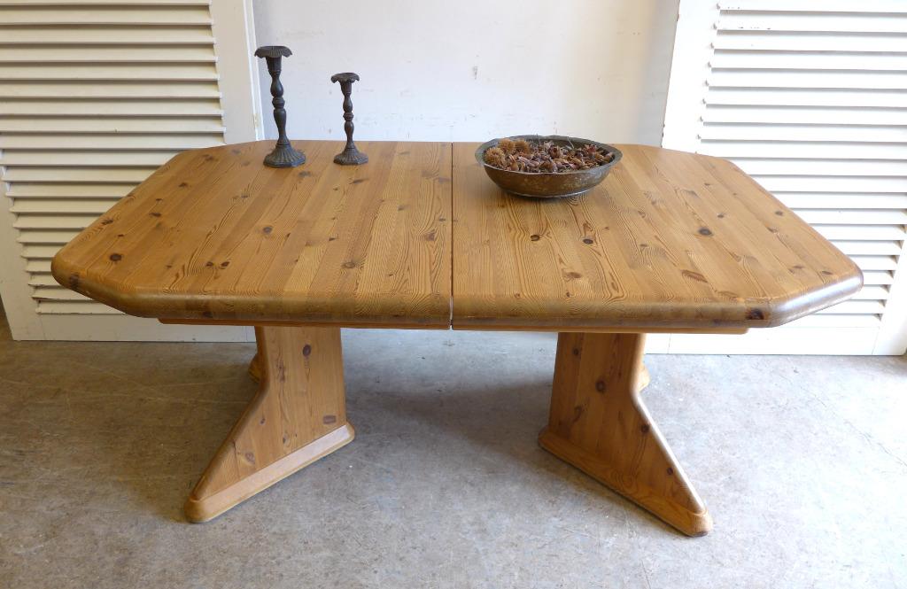 prachtige deense uitschuifbare brutalistische eettafel, Ophalen, Onbekend, 200 cm of meer, 50 tot 100 cm