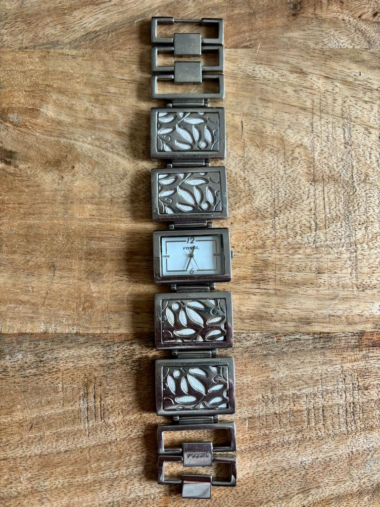 Fossil horloge, Sieraden, Tassen en Uiterlijk, Horloges | Dames, Staal, Staal, Fossil, Ophalen of Verzenden