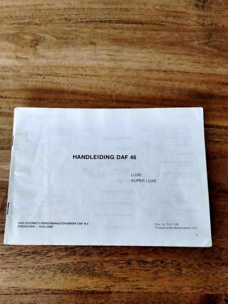 Daf 46 Handleiding inclusief de verzending, Ophalen of Verzenden