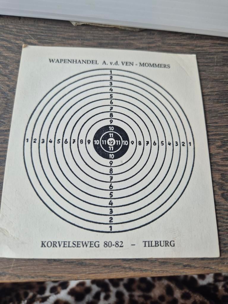 Vintage Schietkaart Wapenhandel A. v.d. Ven - Mommers, Ophalen of Verzenden, Gebruikt