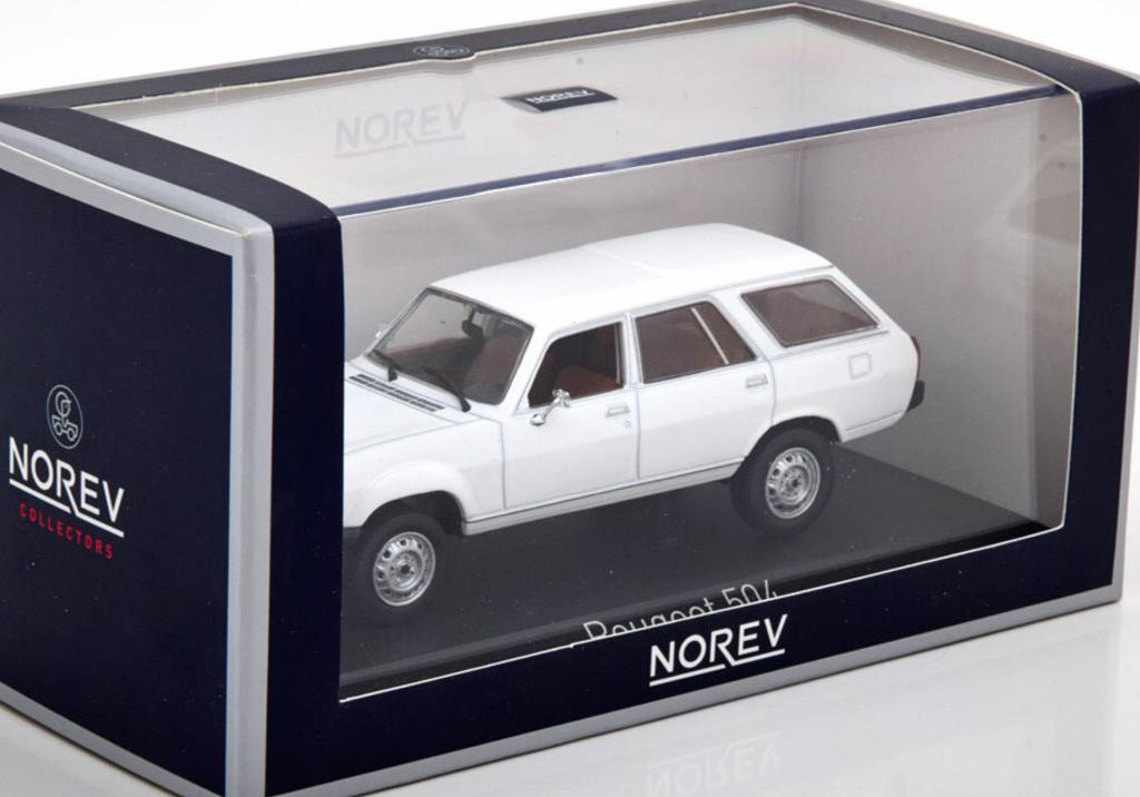 Peugeot 504 Break Dangel 1980 Wit 1/43 NOREV ref: 475443, Hobby en Vrije tijd, Modelauto's | 1:43, Verzenden, Nieuw, Auto, Norev
