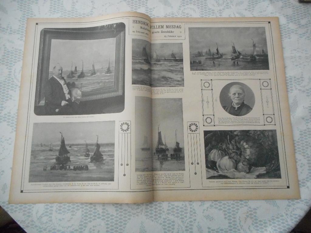 Hendrik Willem Mesdag. Zeeschilder. 1911., Ophalen of Verzenden, Voor 1920, Nederland, Knipsel(s)