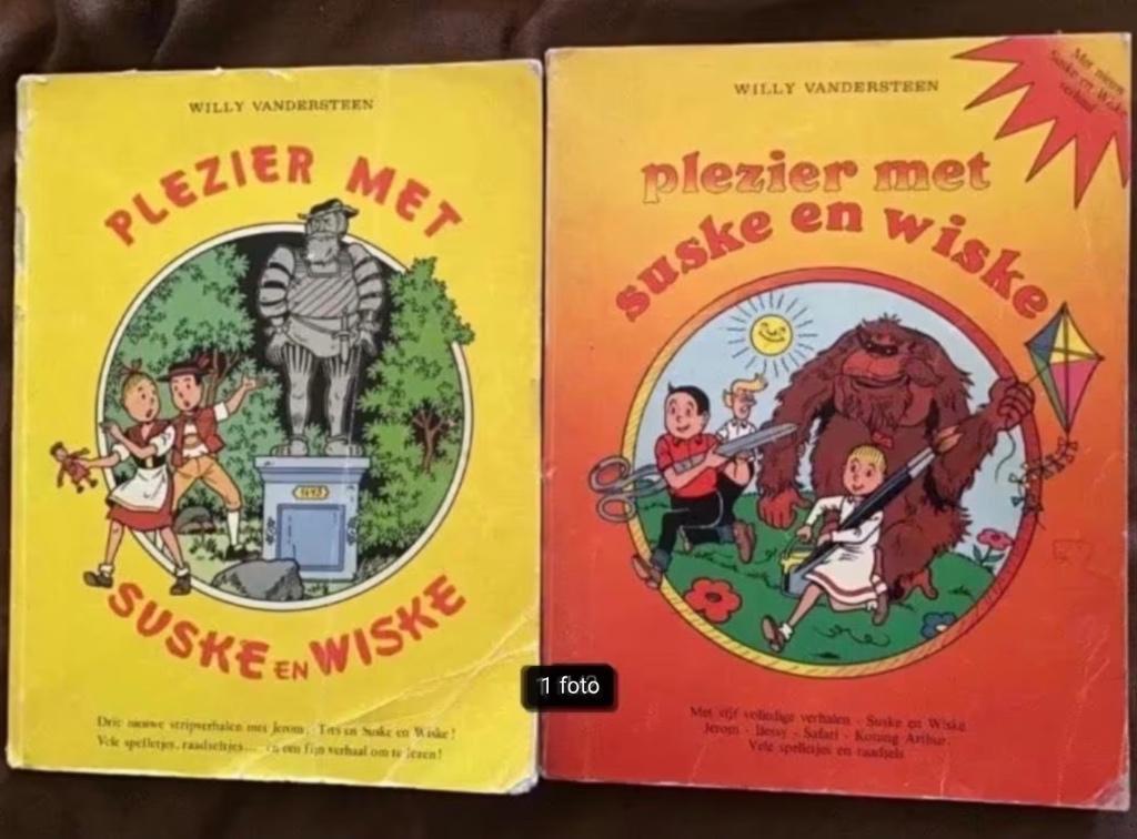 2 delen plezier met Suske en Wiske door W.Vandersteen, Meerdere stripboeken, Ophalen of Verzenden, Gelezen