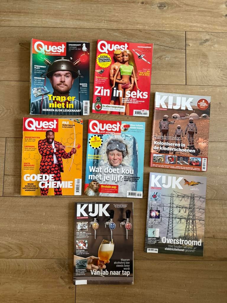 4x Quest en 3x KIJK, Ophalen of Verzenden, Zo goed als nieuw, Wetenschap en Natuur