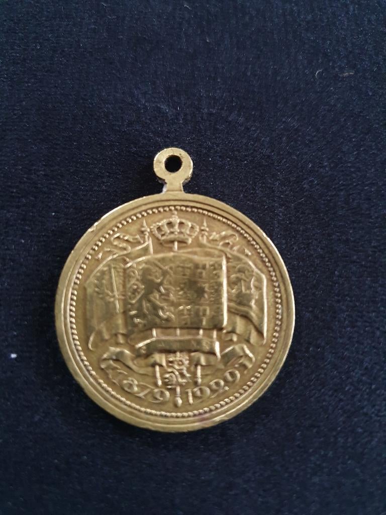 Oude herdenkingsmunt Koningin Emma, Postzegels en Munten, Penningen en Medailles, Verzenden, Brons, Nederland