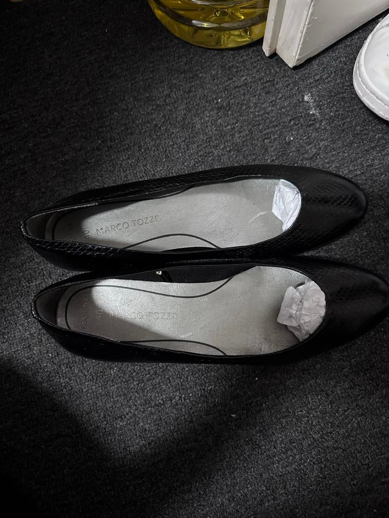 Zwarte Marco Tozzi Ballerina's Maat 40, Ophalen of Verzenden, Zo goed als nieuw, Zwart, Ballerina's