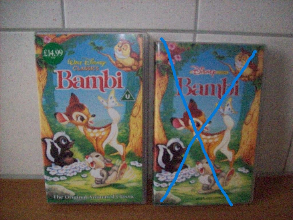 Bambi ondertiteling VHS, Cd's en Dvd's, VHS | Kinderen en Jeugd, Gebruikt, Tekenfilm, Alle leeftijden, Ophalen of Verzenden