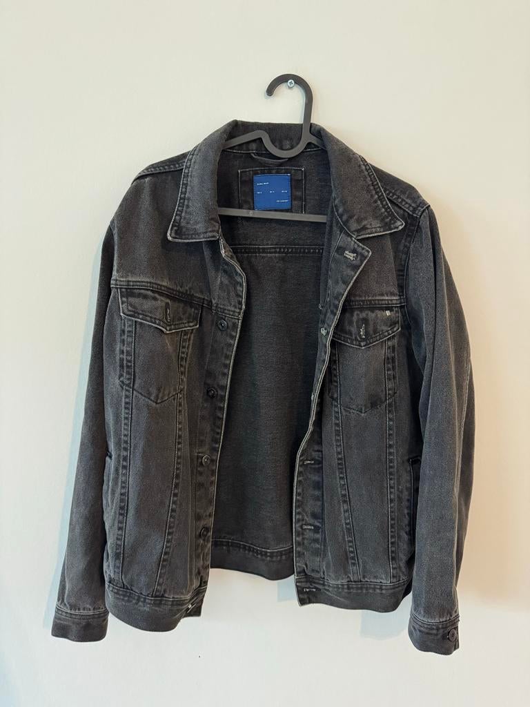 Zwarte denim jas - Zara M, Ophalen of Verzenden, Zo goed als nieuw, Maat 48/50 (M), Zwart