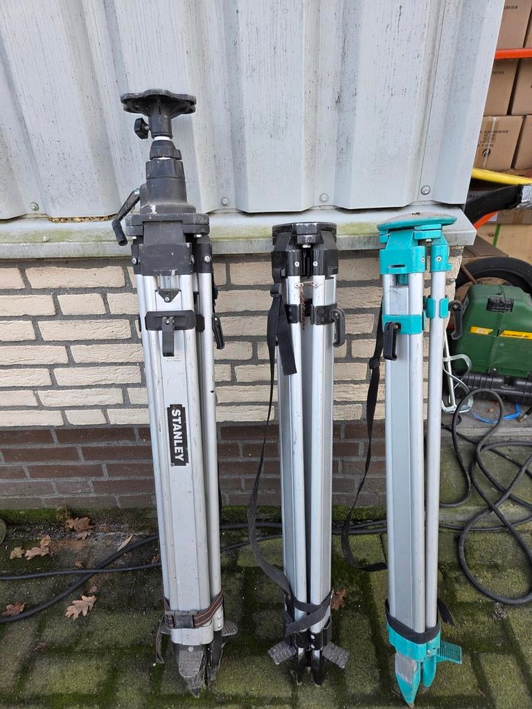 Diverse aluminium statieven voor laser/waterpasinstrument, Ophalen of Verzenden, Gebruikt