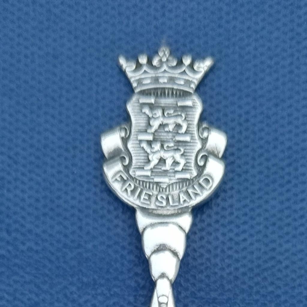 verzilverd lepeltje provincie Friesland (ARTI 90), Ophalen of Verzenden