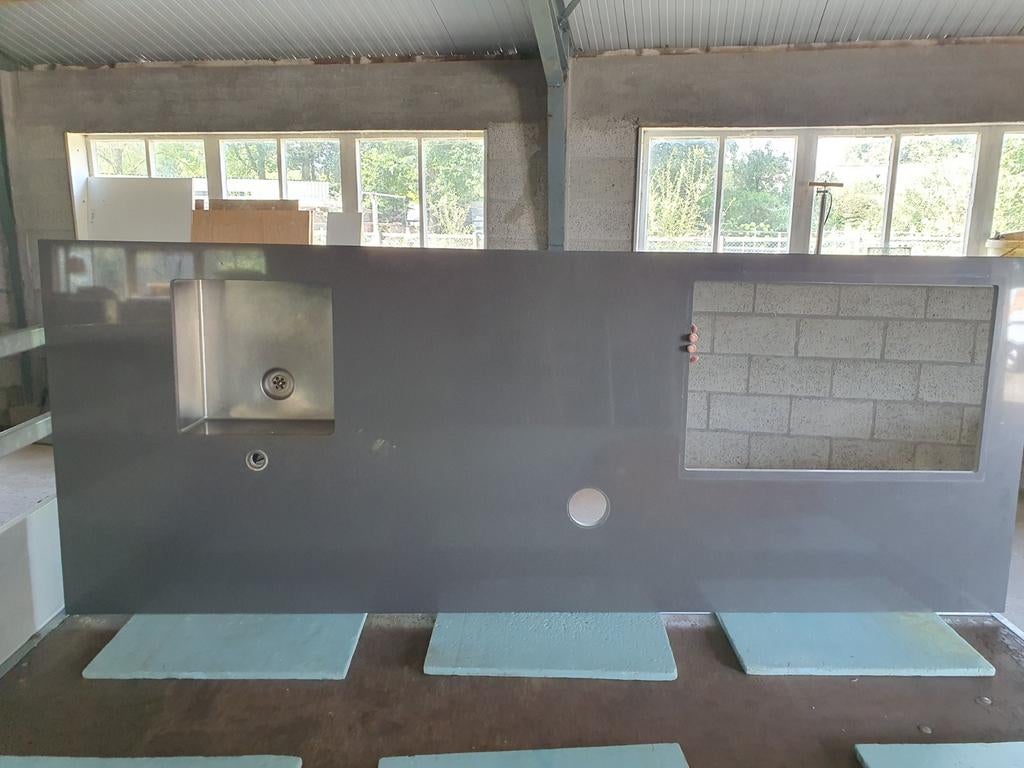 Werkblad kookeiland, Ophalen, Zo goed als nieuw, 200 cm of meer, Minder dan 25 cm