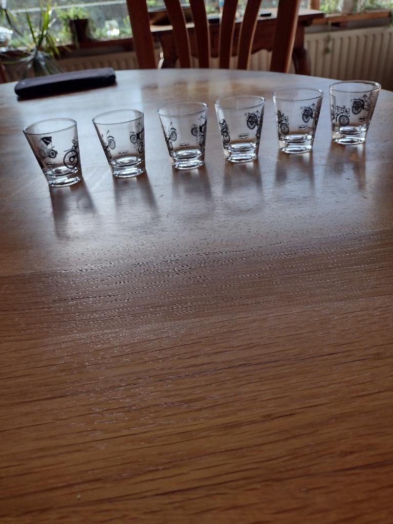 6 Borrelglaasjes uitgegeven door Mobil, Verzamelen, Ophalen of Verzenden, Nieuw, Borrel- of Shotglas