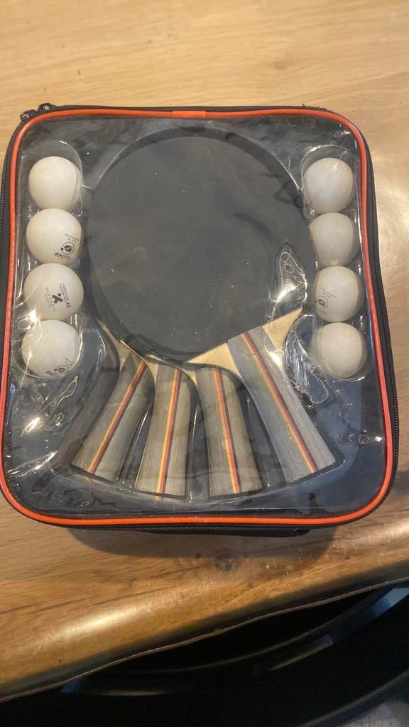 4 tafeltennis badjes joola en 8 balletjes, Ophalen, Zo goed als nieuw, Net, Batje(s) of Balletje(s)