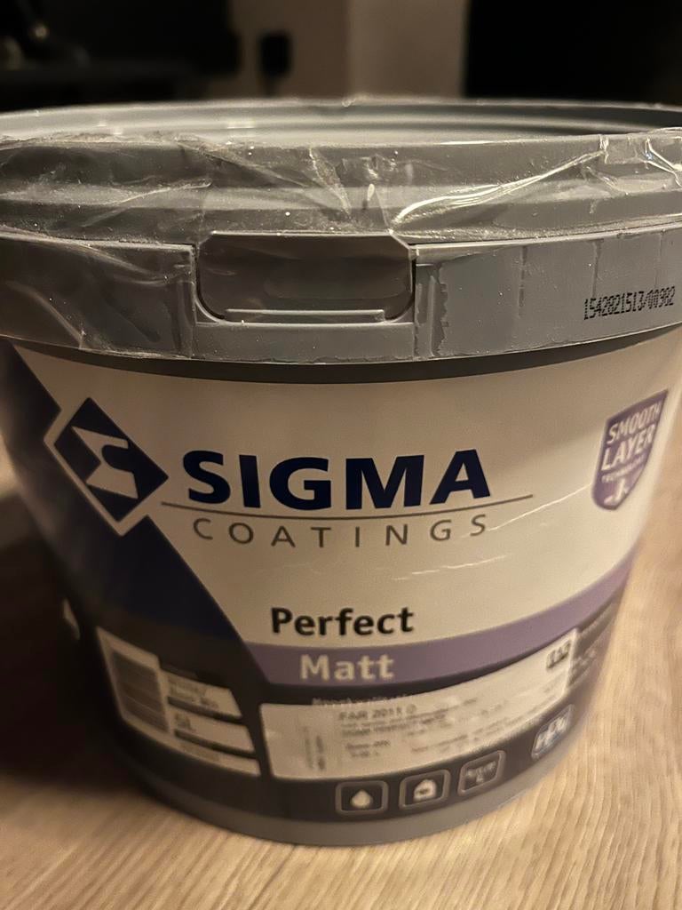 5L Sigma Perfect matt - Farrow & Ball 2011 Blackened, Doe-het-zelf en Verbouw, Verf, Beits en Lak, Ophalen, Nieuw, Verf, 5 tot 10 liter