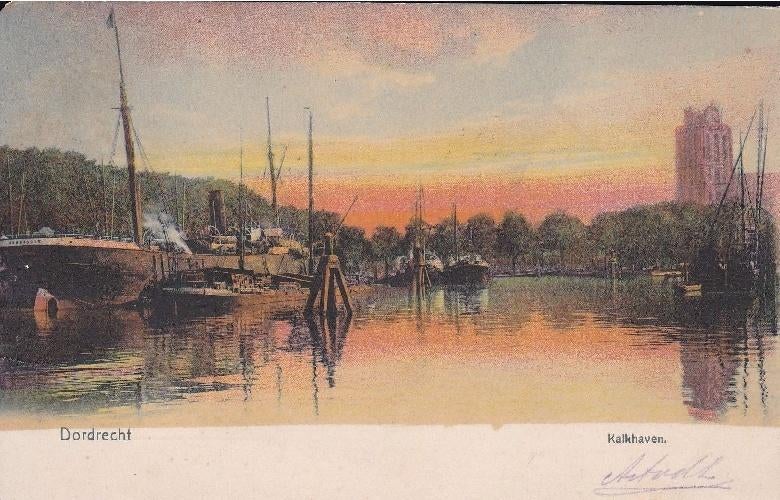 Dordrecht, Kalkhaven, Verzenden, Voor 1920, Gelopen, Zuid-Holland