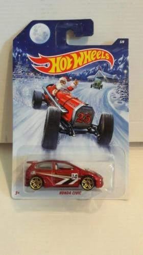 Honda Civic(Hotwheels) kerstman/Santa blister, Ophalen of Verzenden, Nieuw, Auto