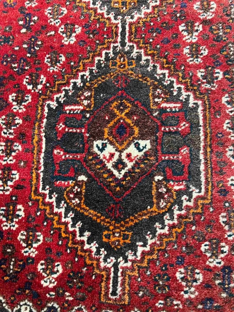 Handgeknoopt Perzisch Shiraz wollen tapijt 135/80 cm, Gebruikt, 100 tot 150 cm, Blauw, Etten-Leur